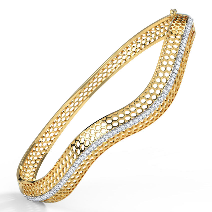 Seraphina Deep Waved Diamond Bracelet