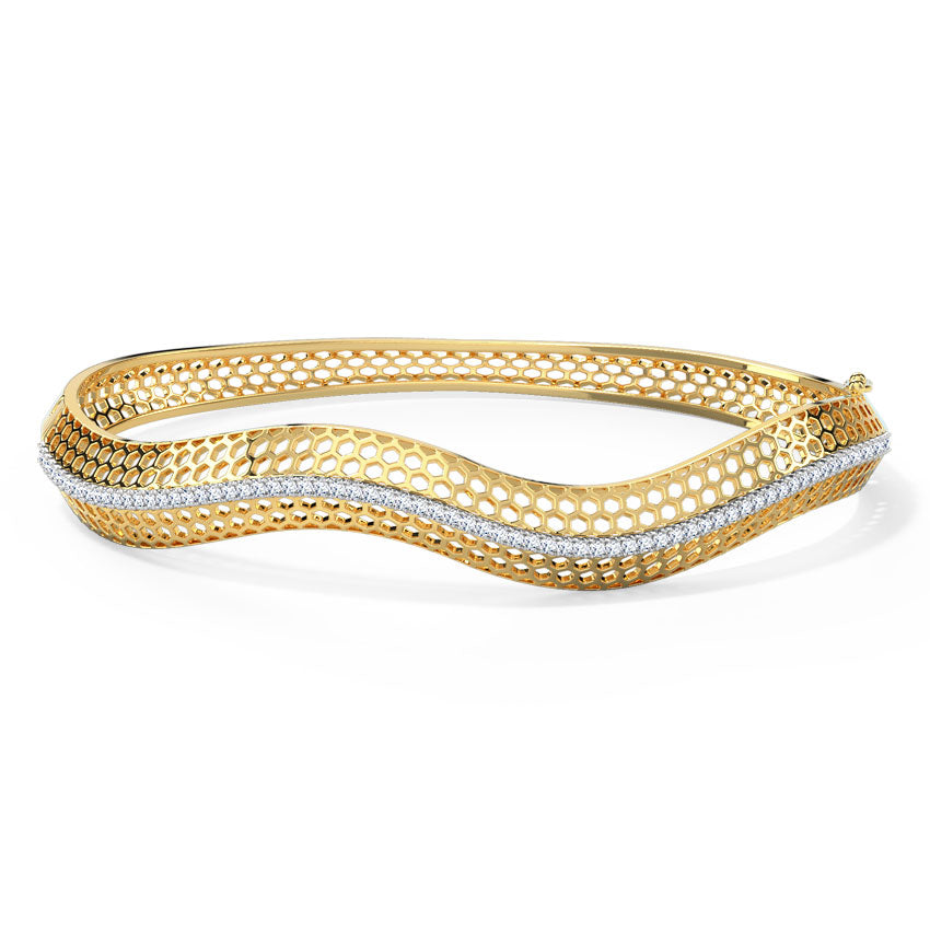 Seraphina Deep Waved Diamond Bracelet
