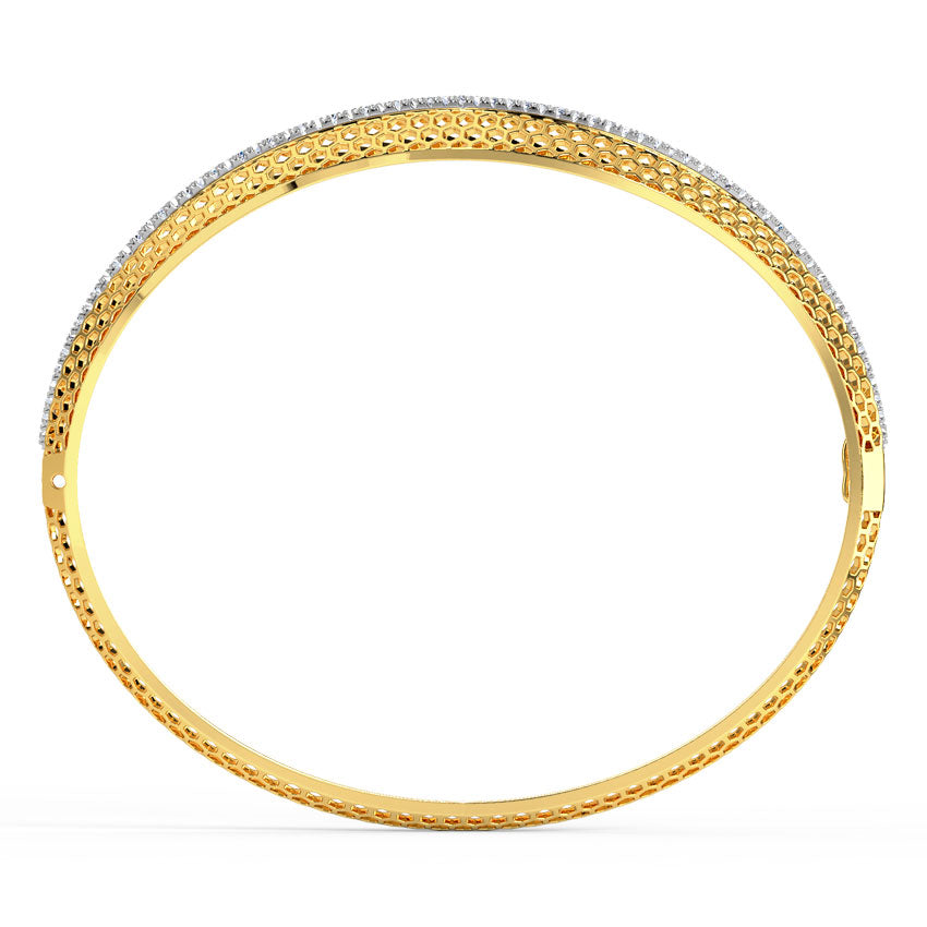 Seraphina Deep Waved Diamond Bracelet