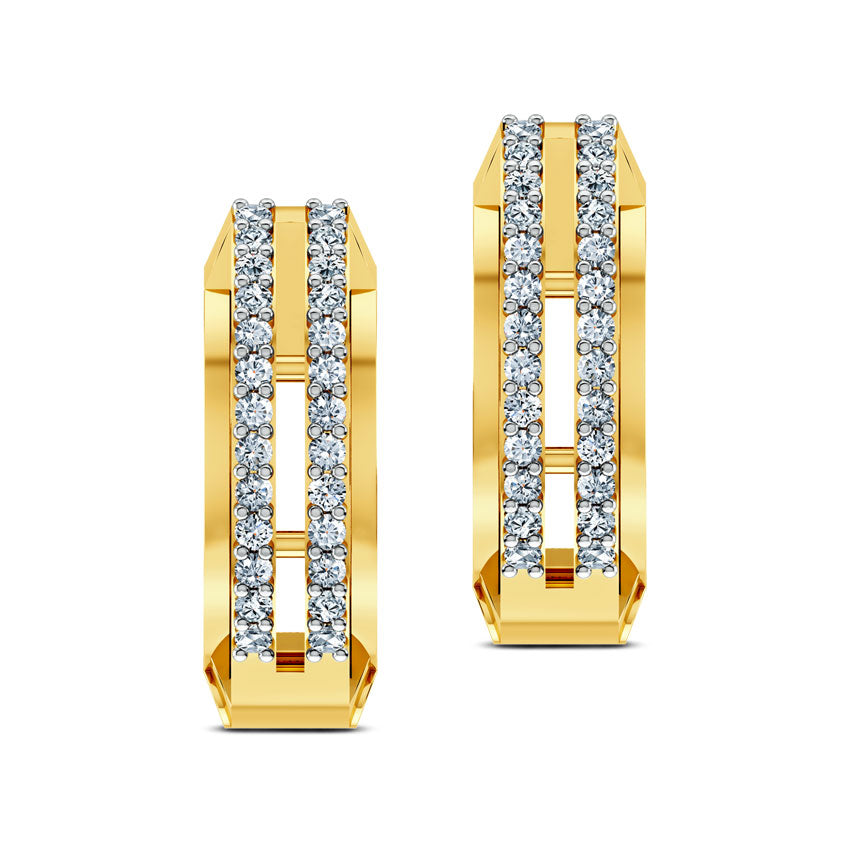 Celara Knot Diamond Hoops