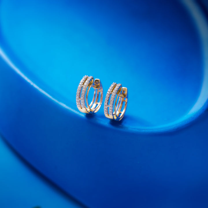 Celara Knot Diamond Hoops