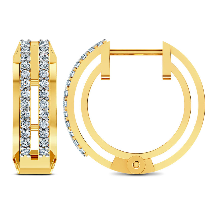 Celara Knot Diamond Hoops