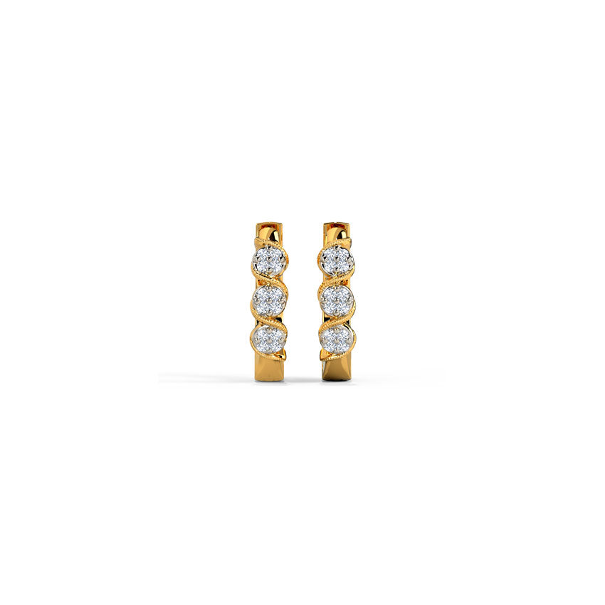 Solace Cluster Diamond Hoops