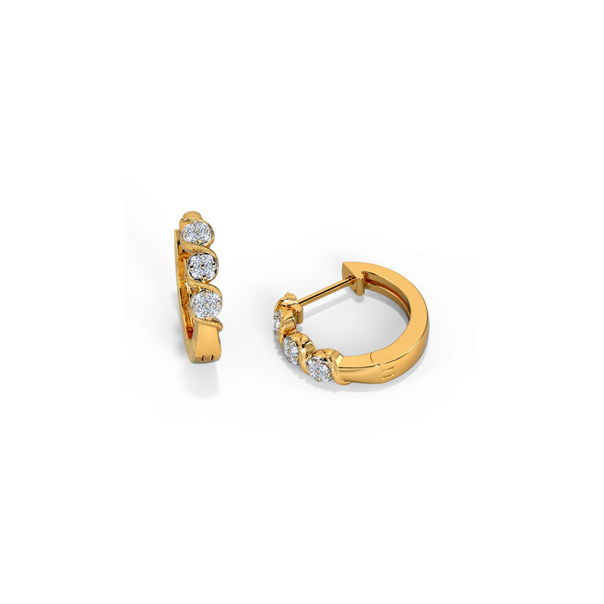 Solace Cluster Diamond Hoops