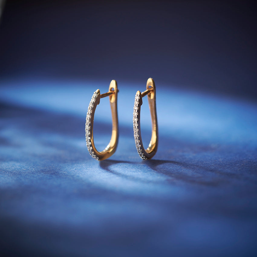 Crimsa Glow Diamond Hoops