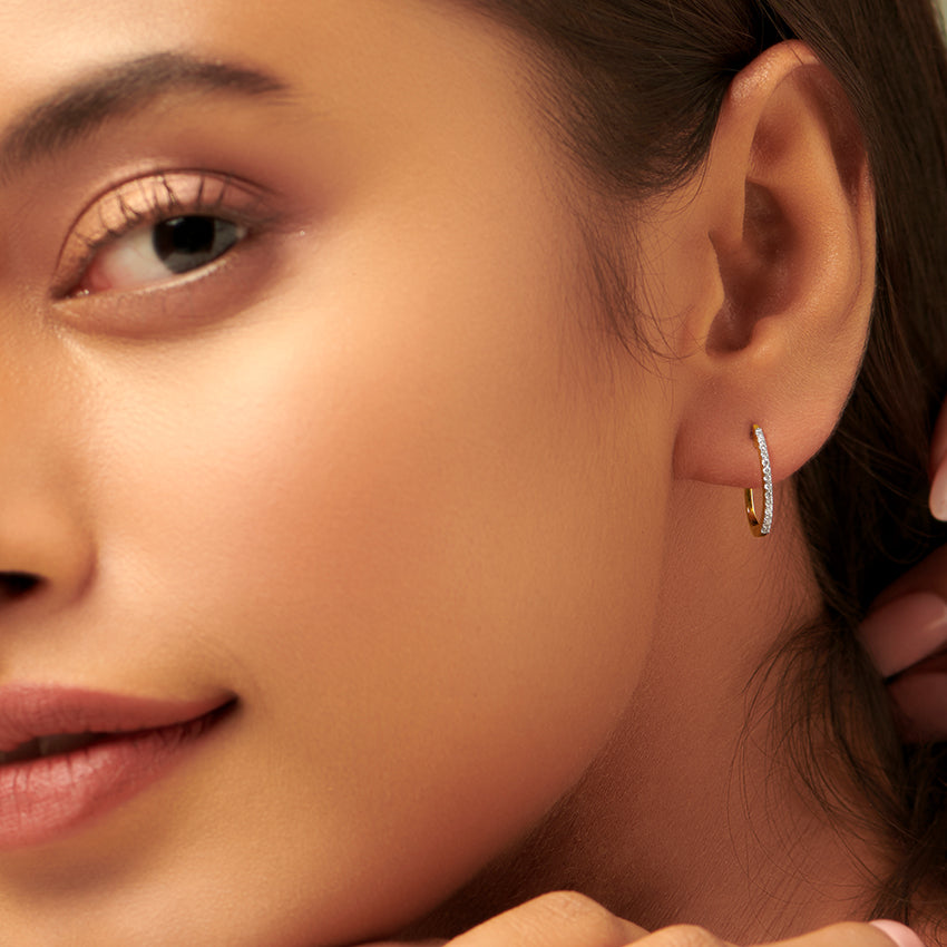 Crimsa Glow Diamond Hoops