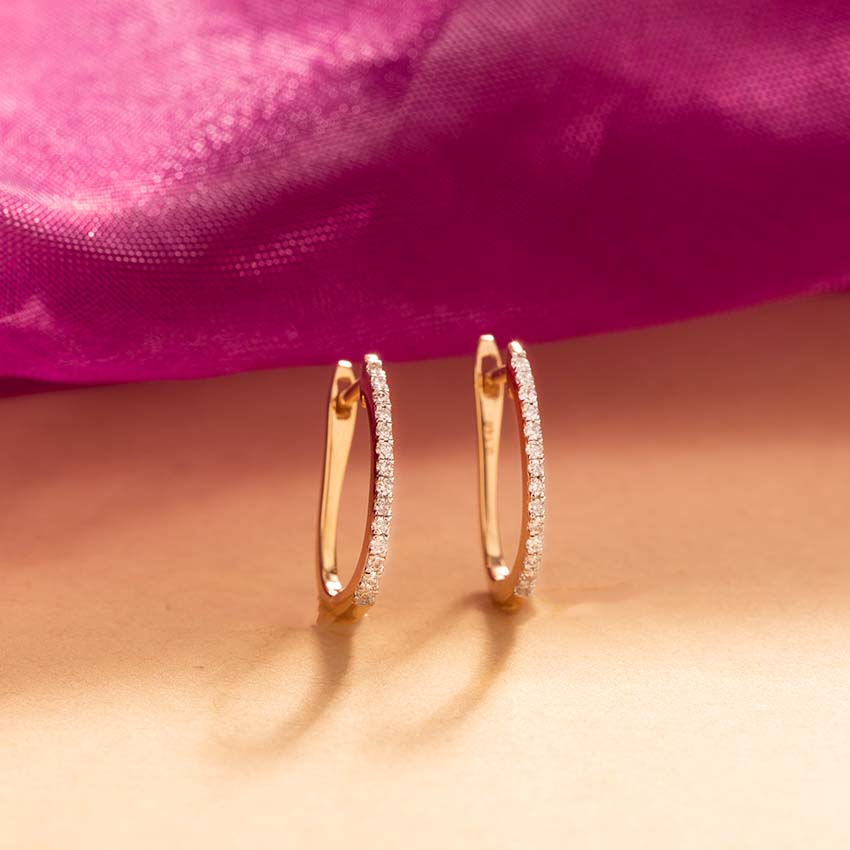 Crimsa Glow Diamond Hoops