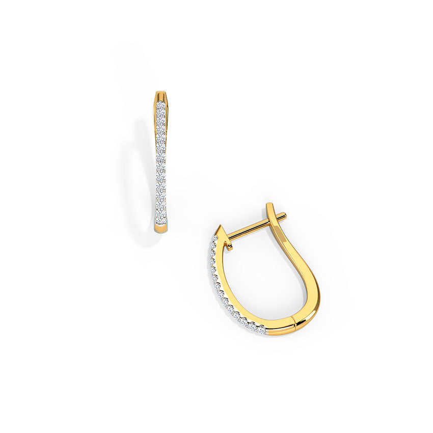 Crimsa Glow Diamond Hoops