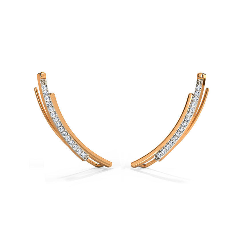 Velora Curve Diamond Ear Cuffs