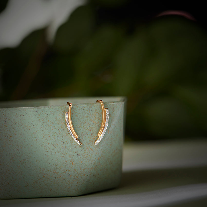 Velora Curve Diamond Ear Cuffs