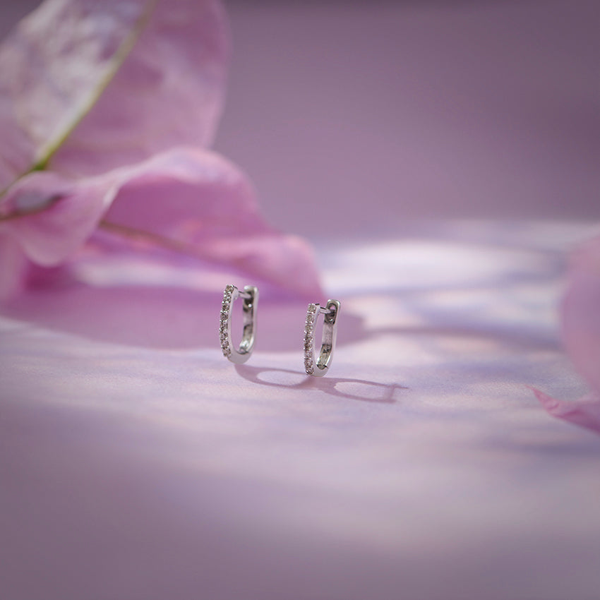 LineaGlow Multi-Pierce Diamond Hoops