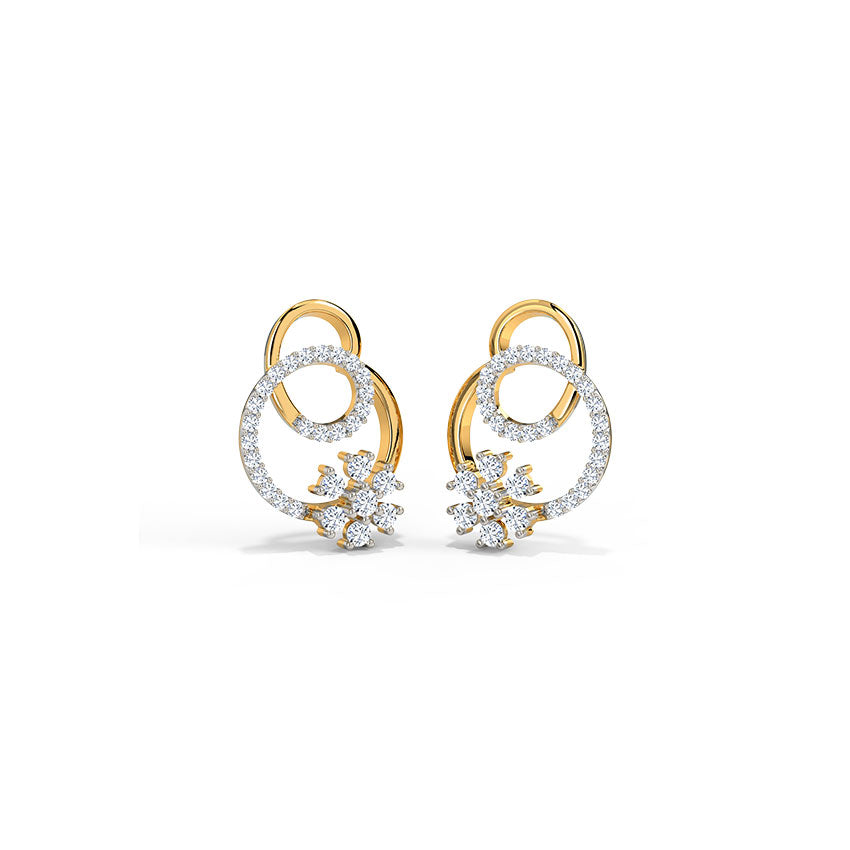 BloomLoop Diamond Stud Earrings