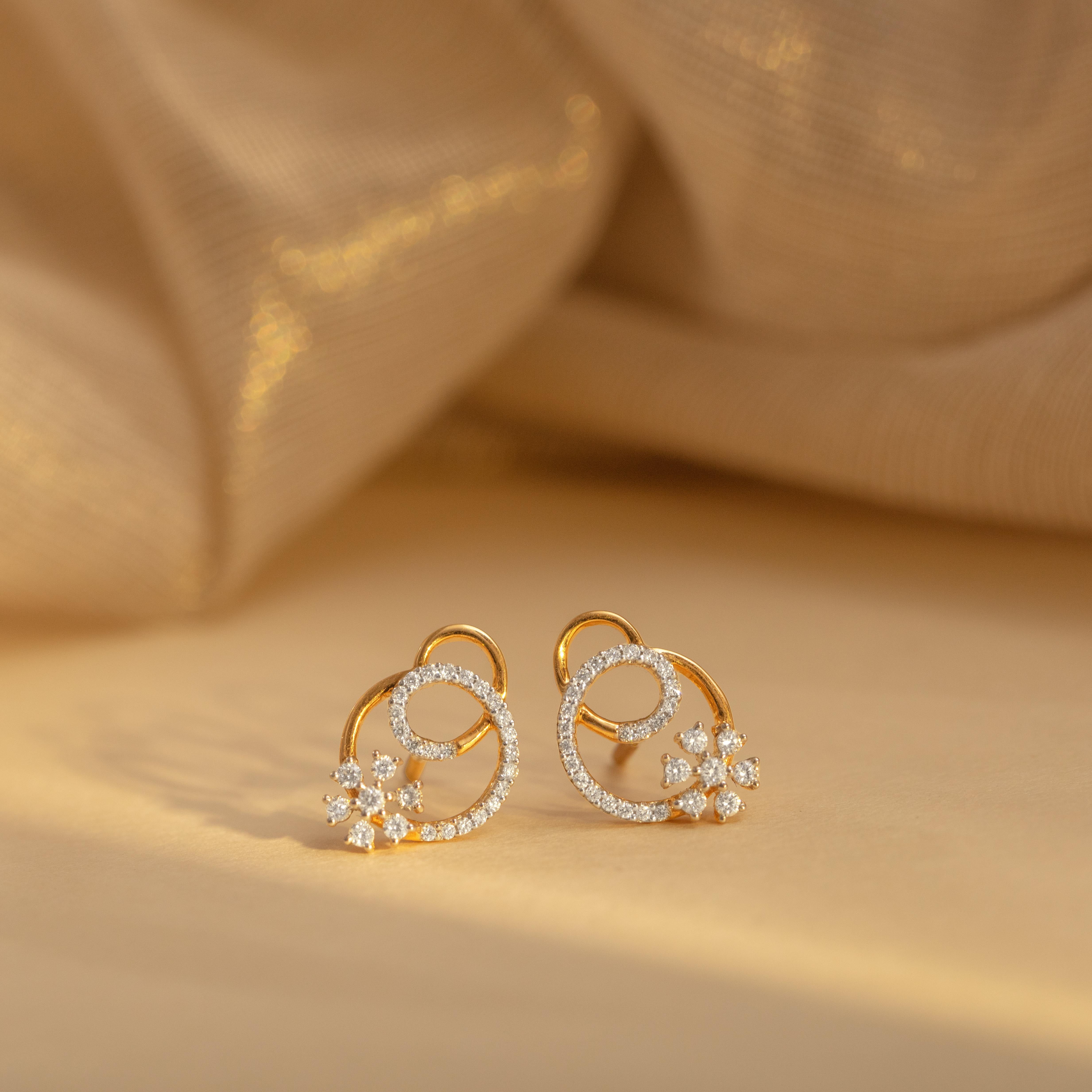 BloomLoop Diamond Stud Earrings