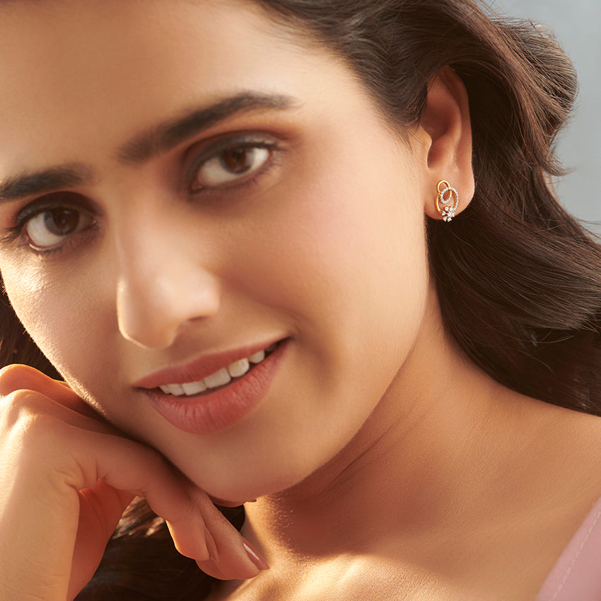 BloomLoop Diamond Stud Earrings