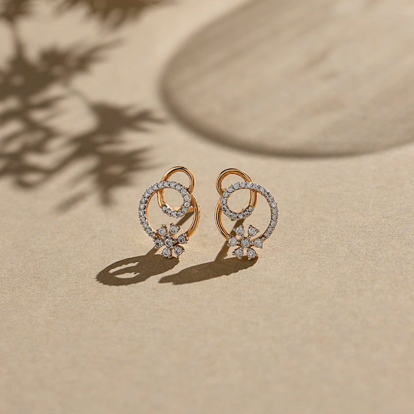 BloomLoop Diamond Stud Earrings