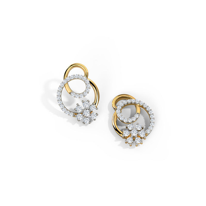 BloomLoop Diamond Stud Earrings