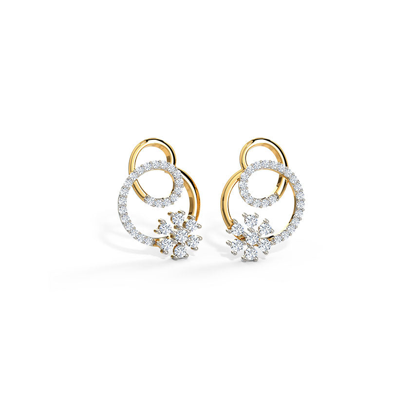 BloomLoop Diamond Stud Earrings