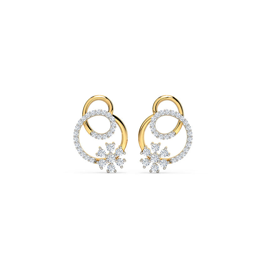 BloomLoop Diamond Stud Earrings