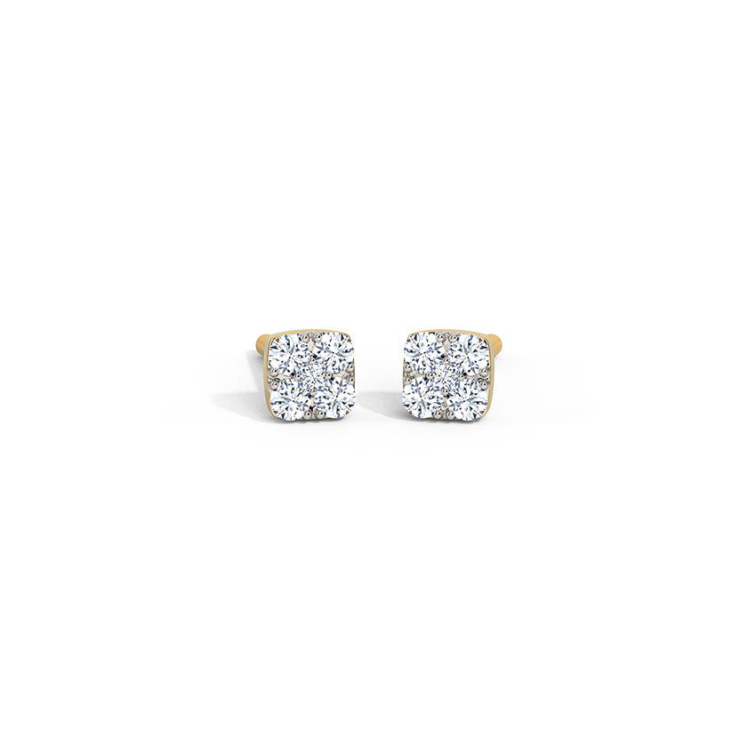 Mini Radiant Diamond Cluster Studs