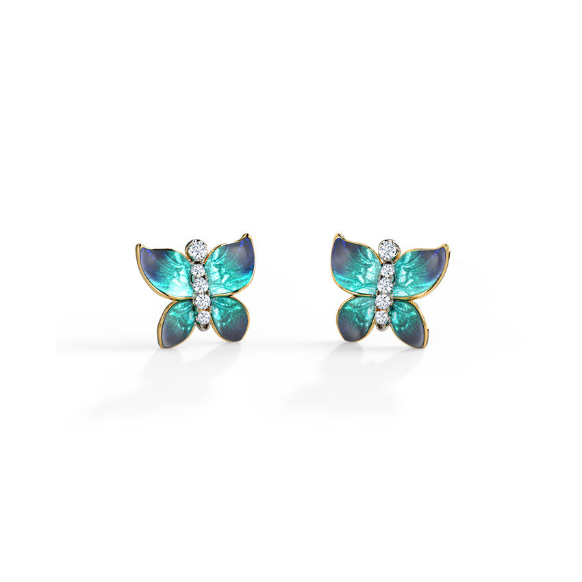 Flutura Diamond Butterfly Studs