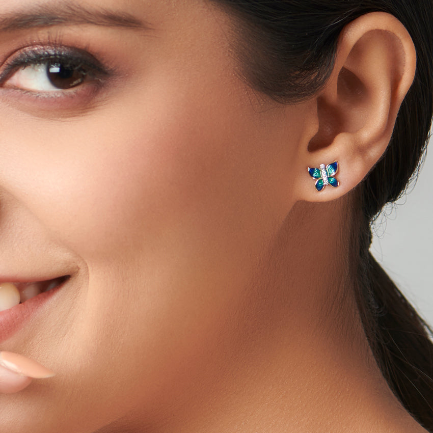 Flutura Diamond Butterfly Studs