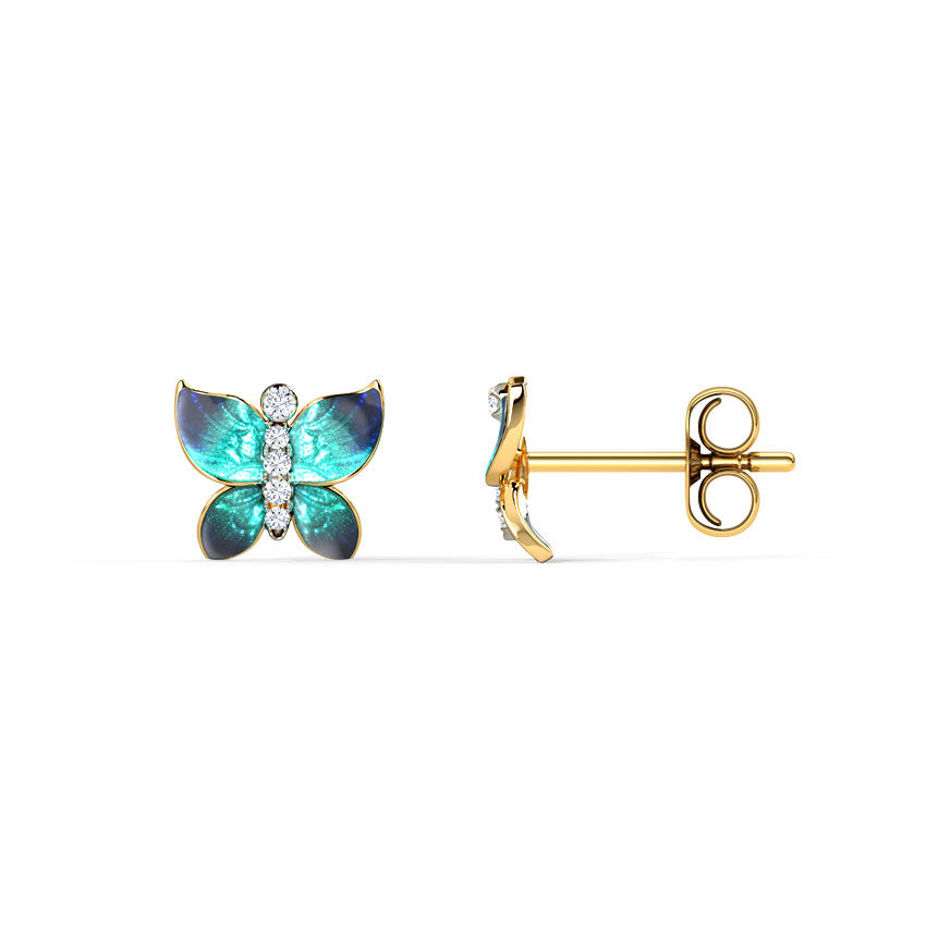 Flutura Diamond Butterfly Studs