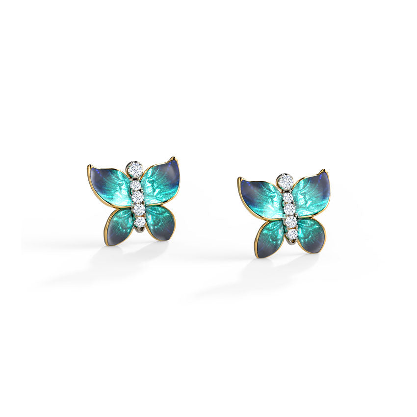 Flutura Diamond Butterfly Studs