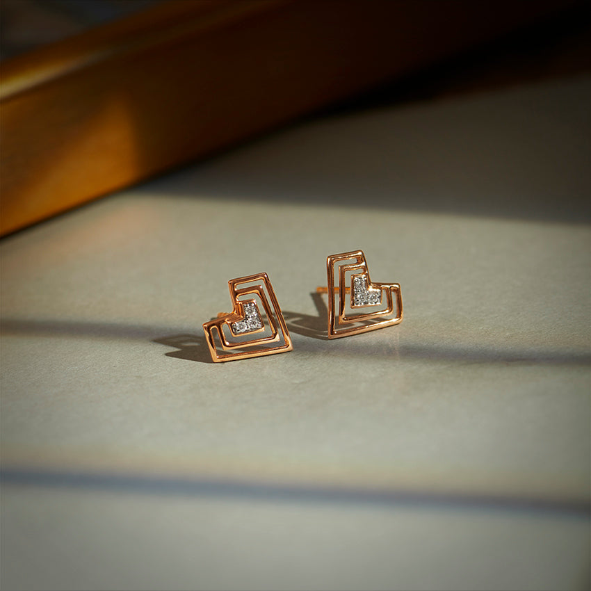 CrimsonEdge Heart Studs