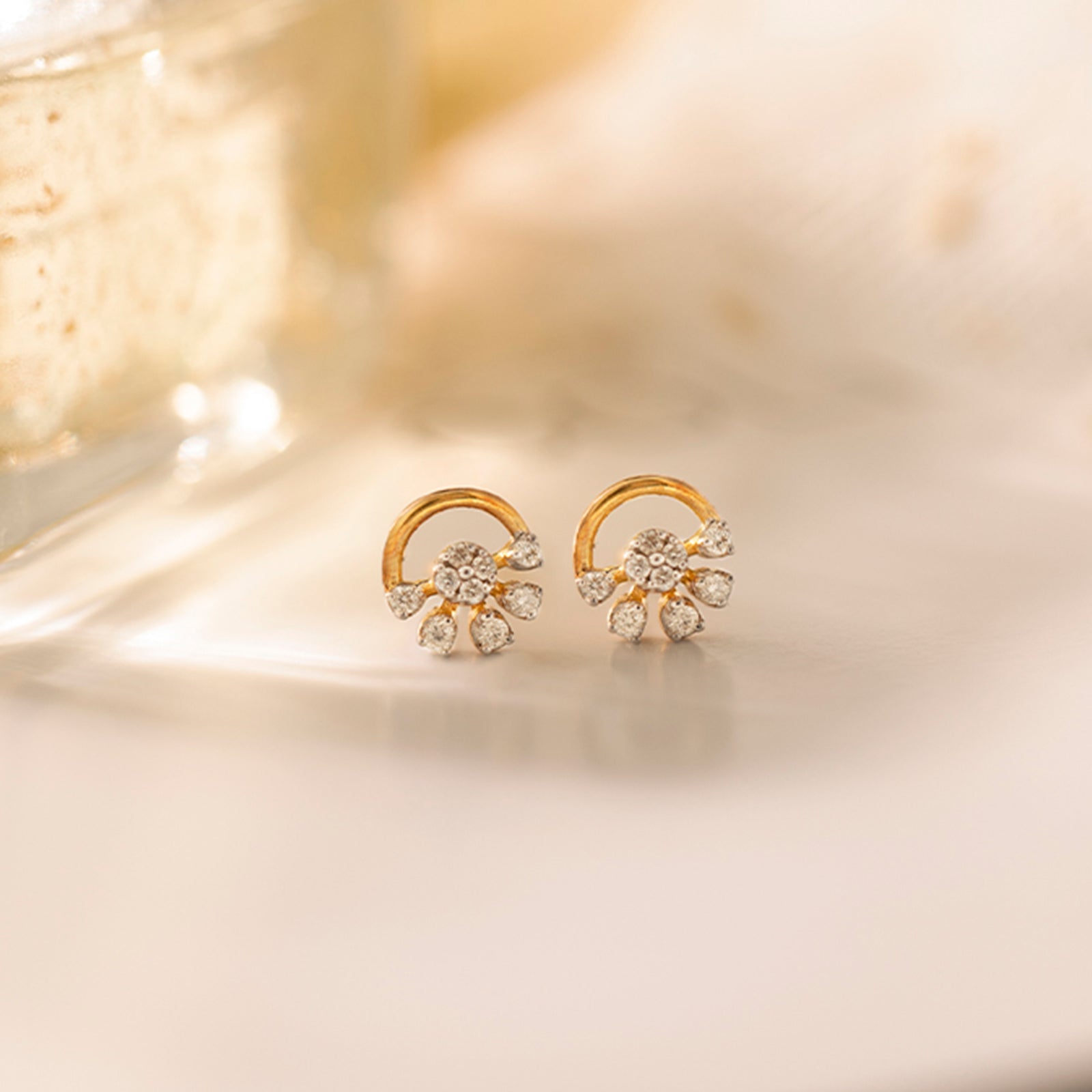 Blosselle Half Bloom Studs