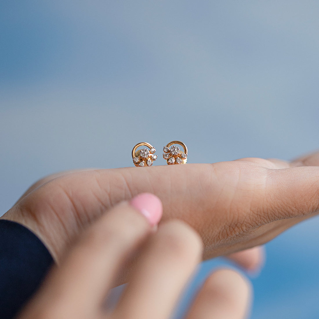 Blosselle Half Bloom Studs