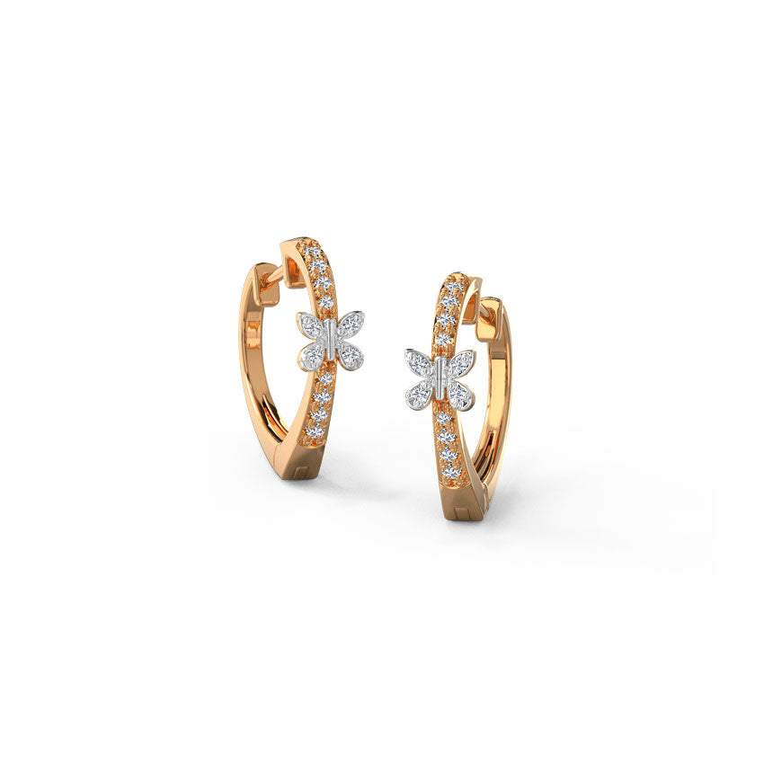Sylph Spark Diamond Hoop Earrings