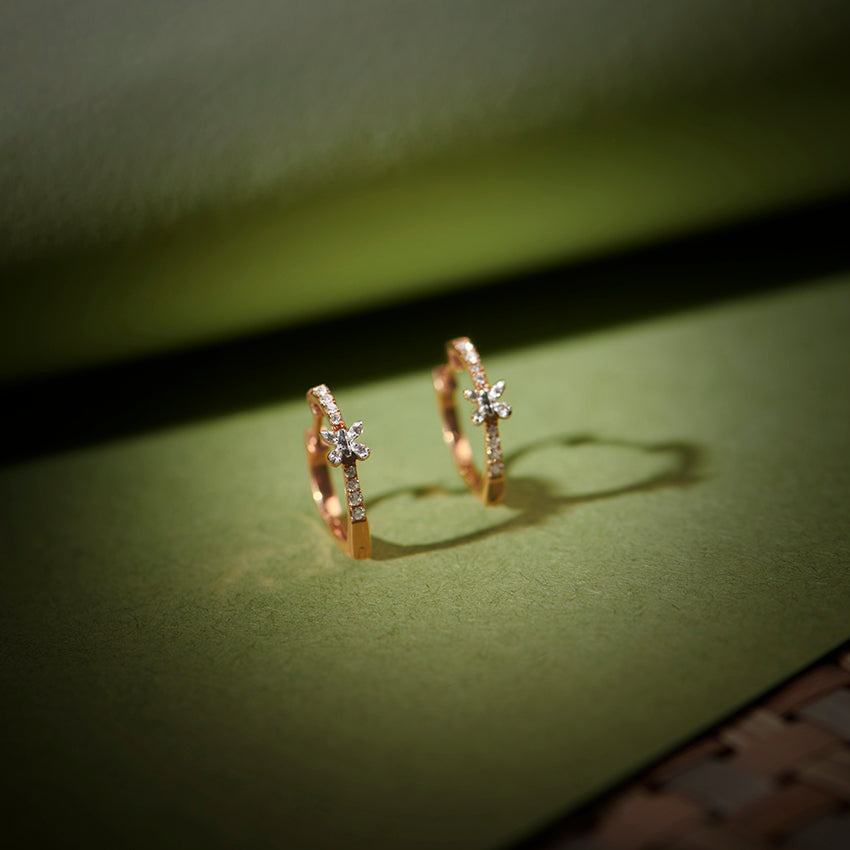 Sylph Spark Diamond Hoop Earrings