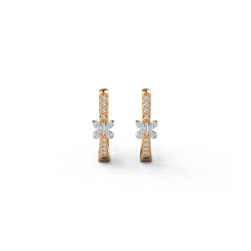 Sylph Spark Diamond Hoop Earrings