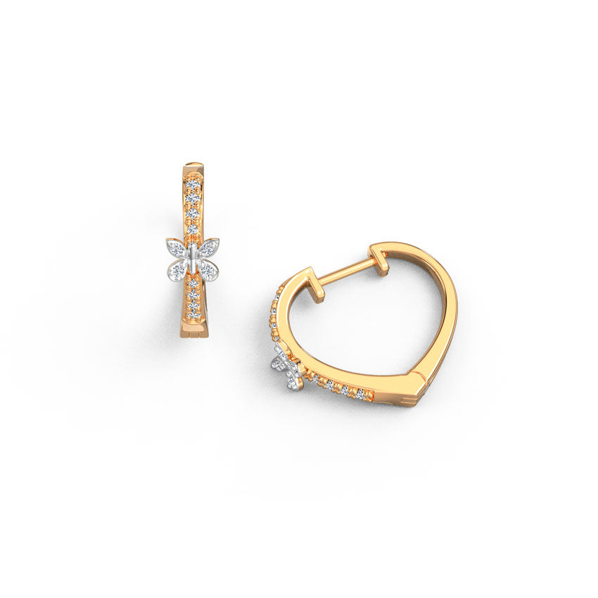 Sylph Spark Diamond Hoop Earrings