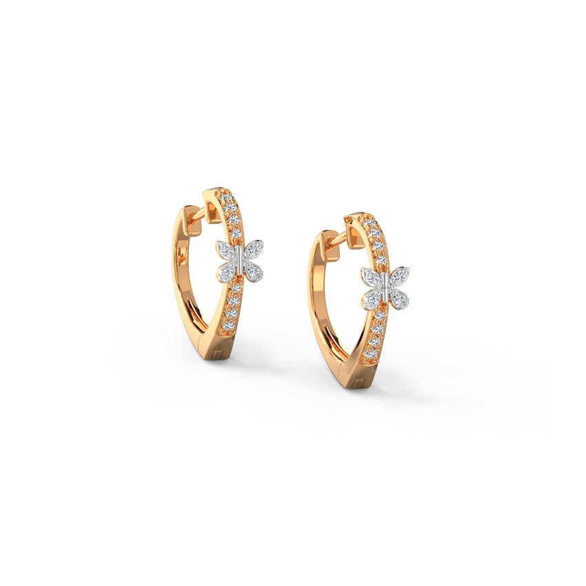 Sylph Spark Diamond Hoop Earrings