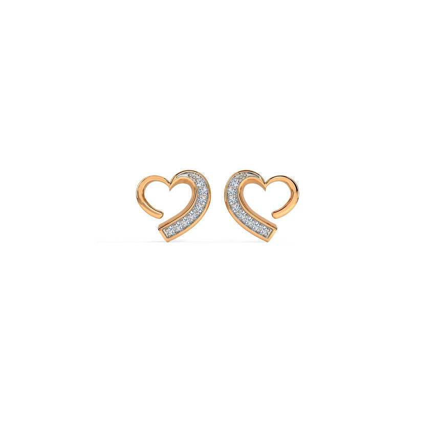Lustra Heart Diamond Studs