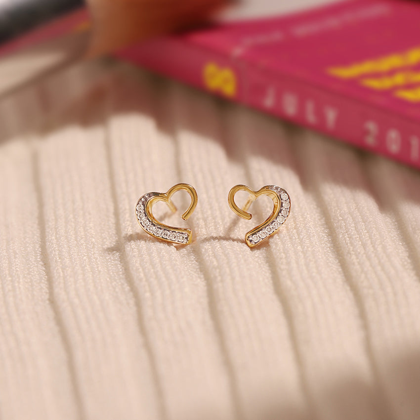 Lustra Heart Diamond Studs