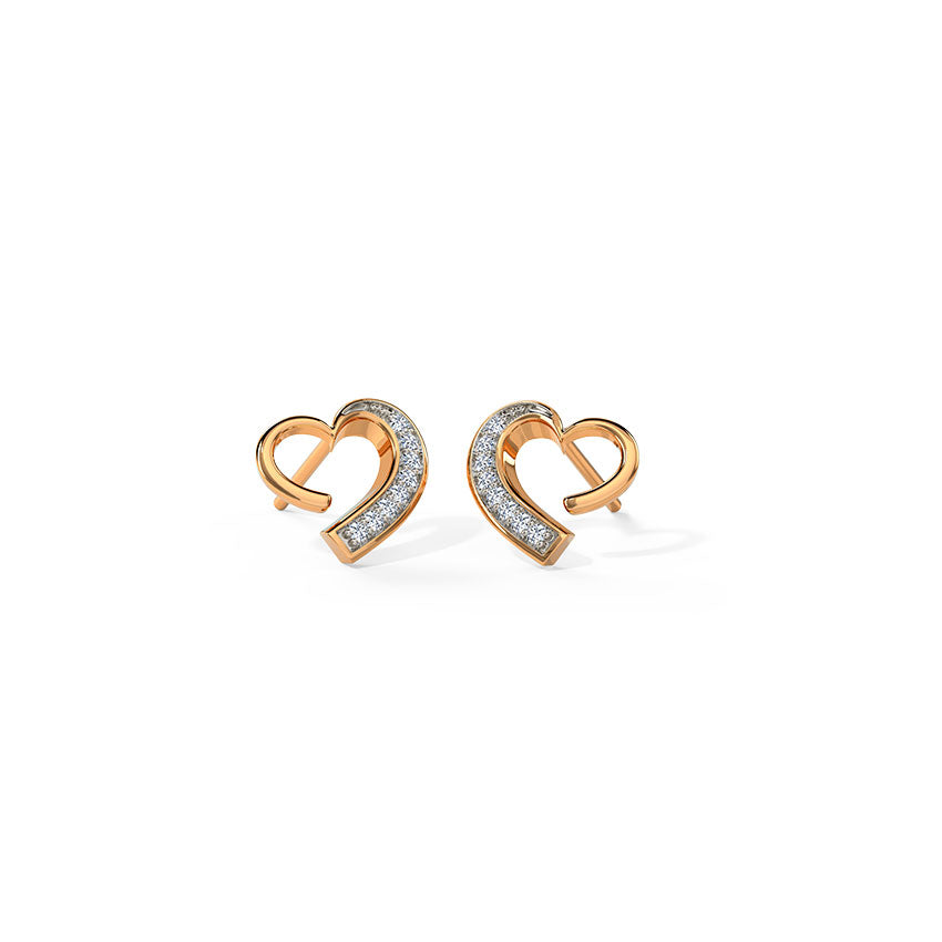 Lustra Heart Diamond Studs