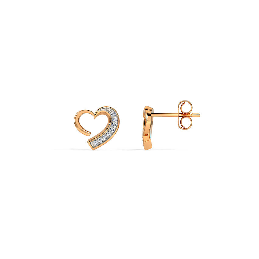 Lustra Heart Diamond Studs