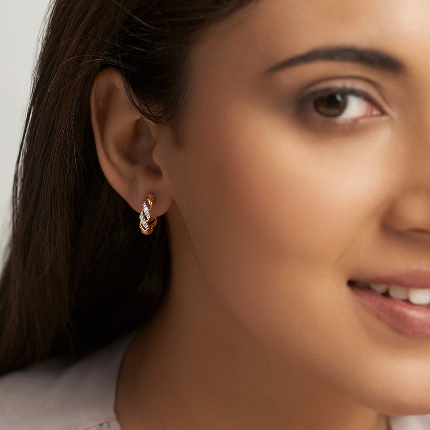 Delaney Loop Diamond Hoops