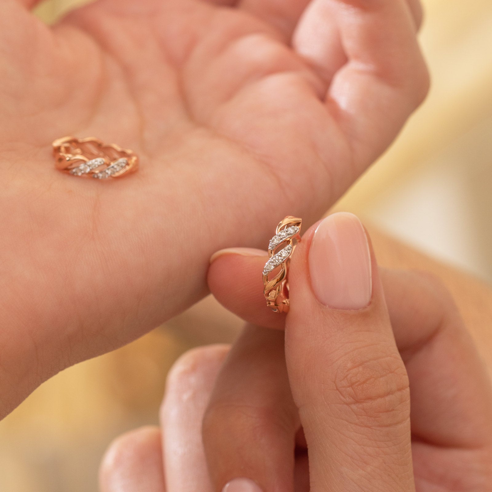 Delaney Loop Diamond Hoops