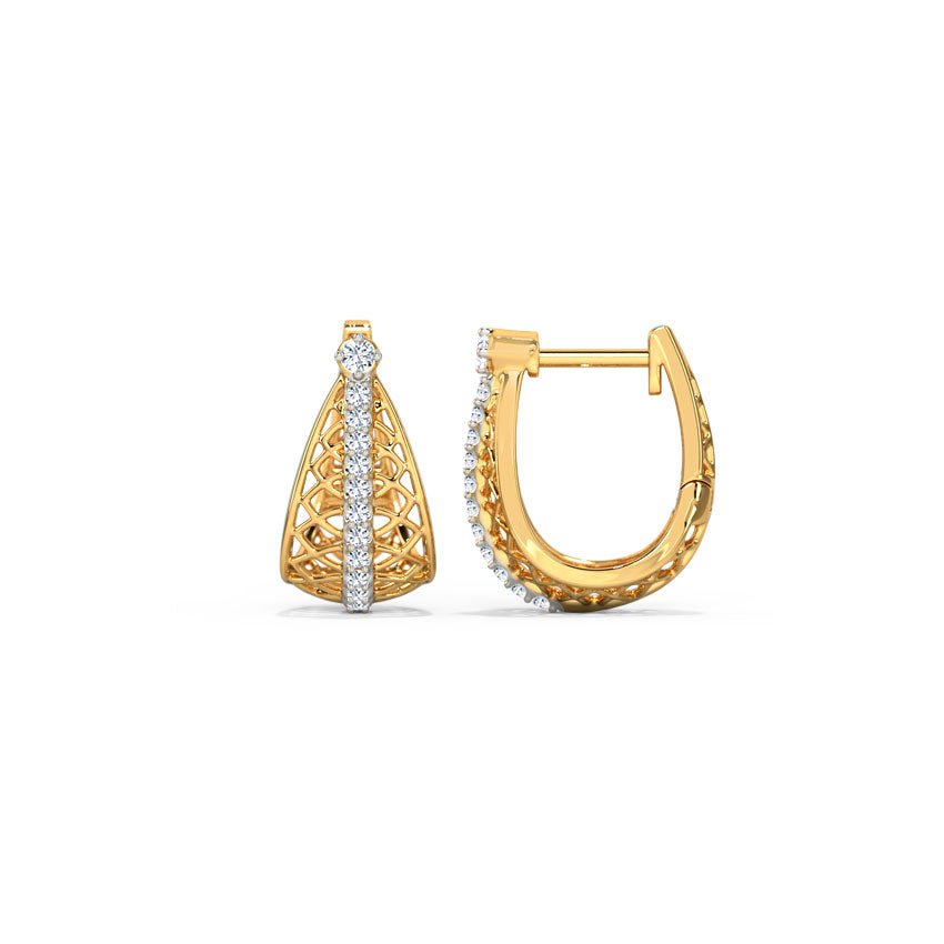 Adeleva Mesh Diamond Hoops