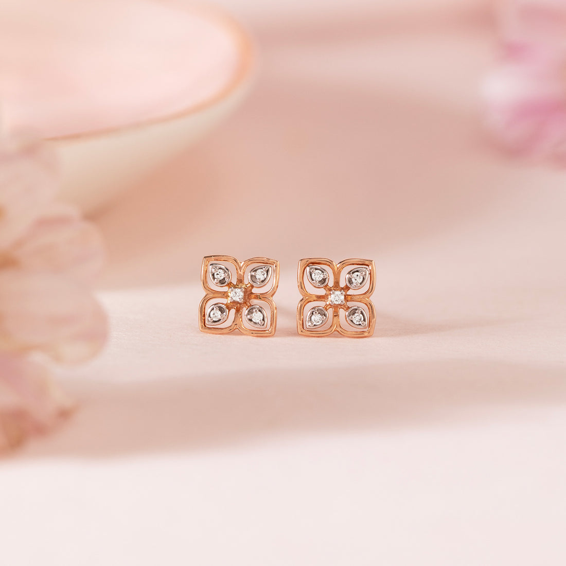 PetalKiss Diamond Studs