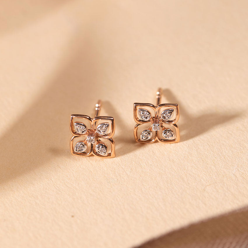 PetalKiss Diamond Studs