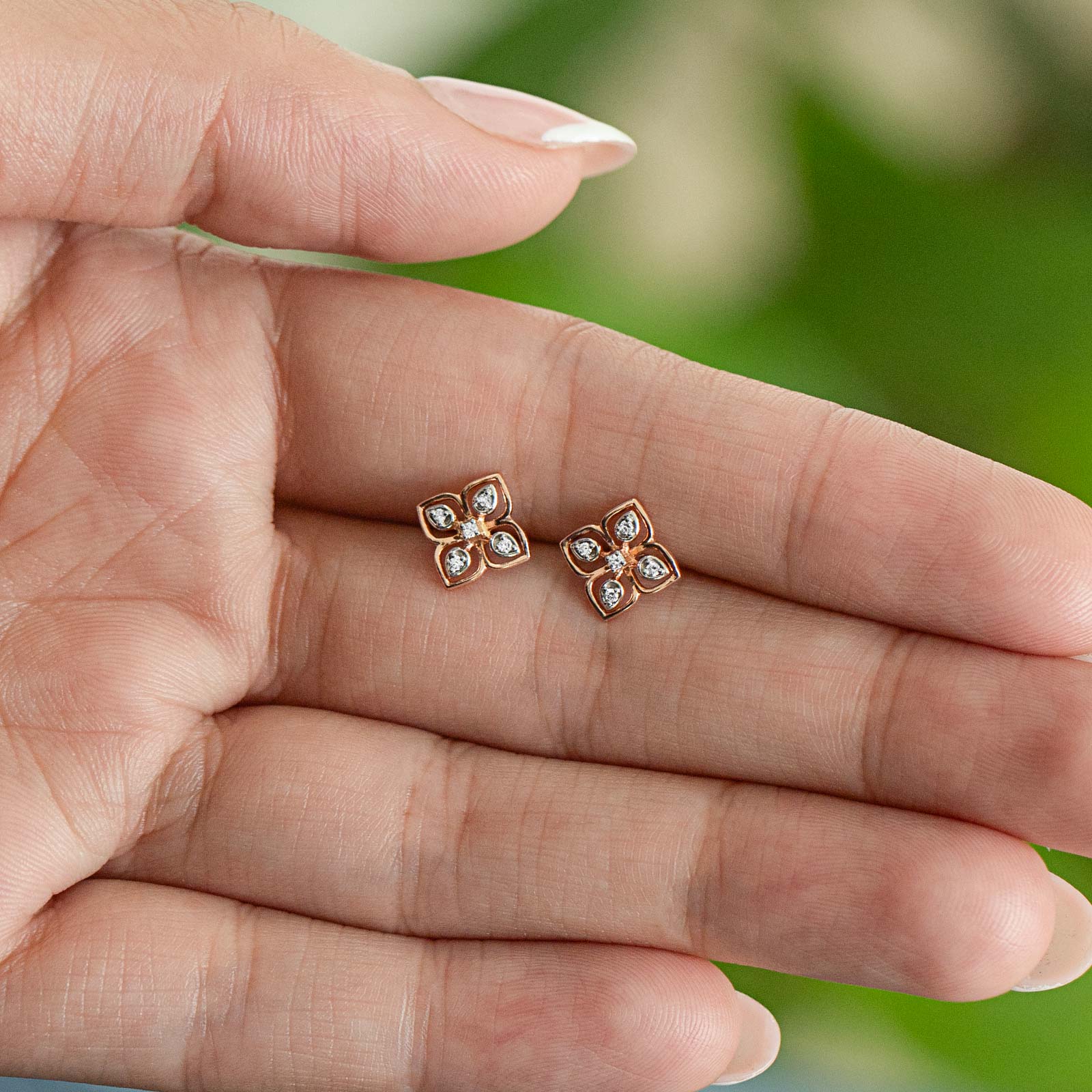 PetalKiss Diamond Studs