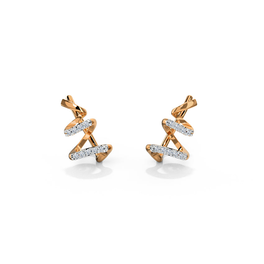 Velia Ribbon Diamond Earcuffs