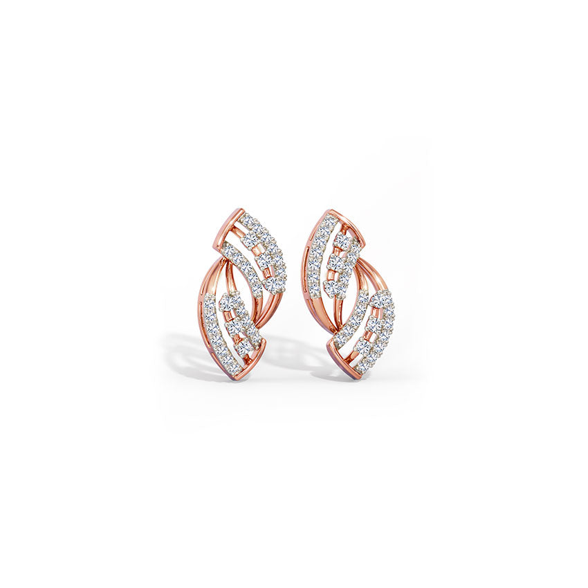 Ellura Wave Diamond Studs