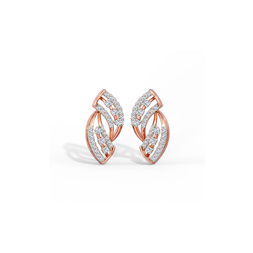 Ellura Wave Diamond Studs