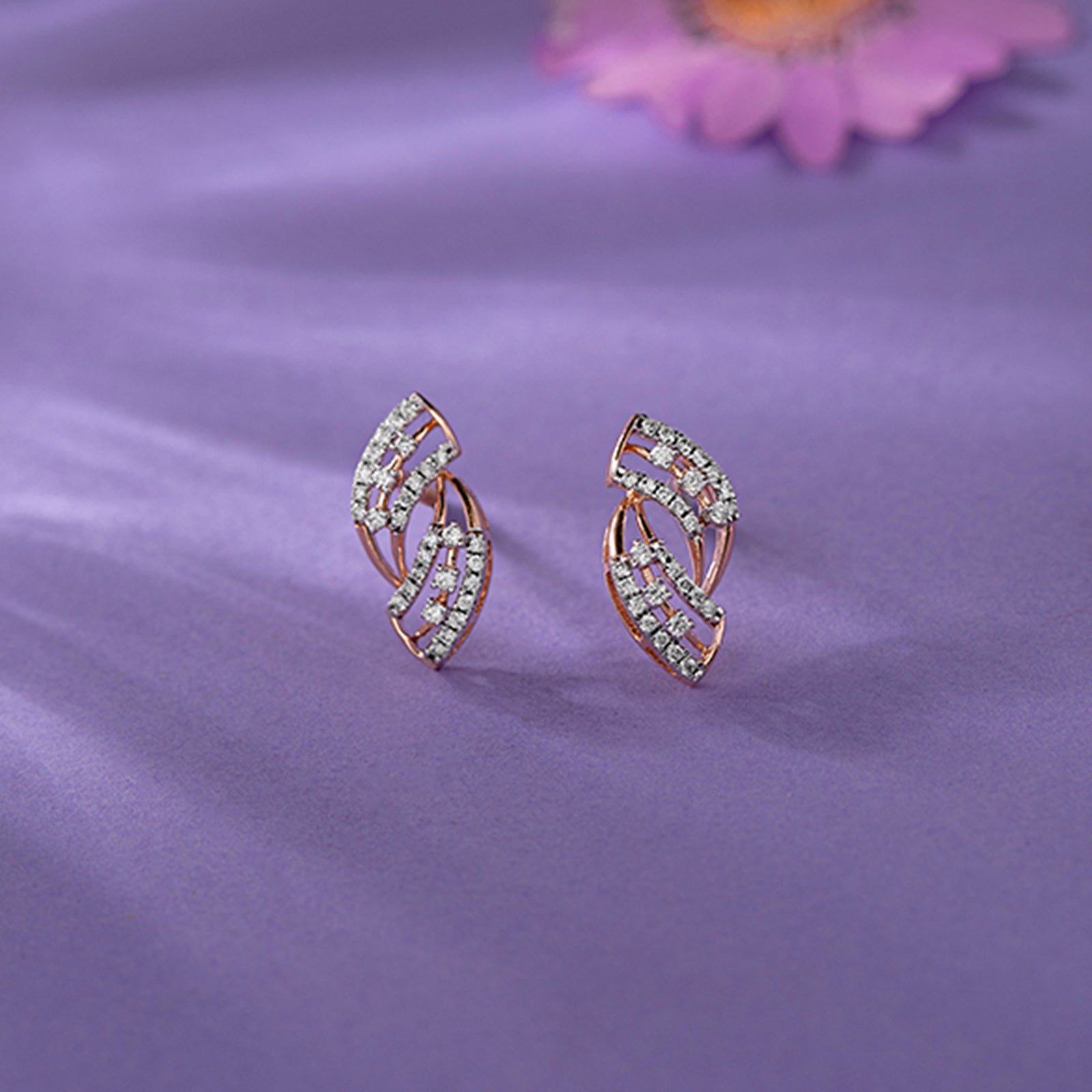 Ellura Wave Diamond Studs