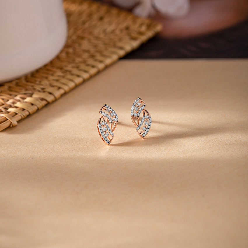 Ellura Wave Diamond Studs